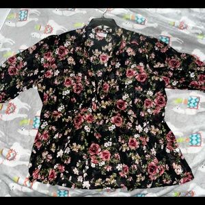 Sheer Floral Top